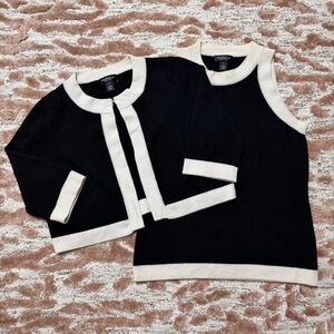 Lord & Taylor 100% Cashmere Tank & Cardigan Set Size L